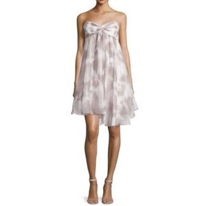 Halston Heritage Strapless Ruffled Sweetheart Dress